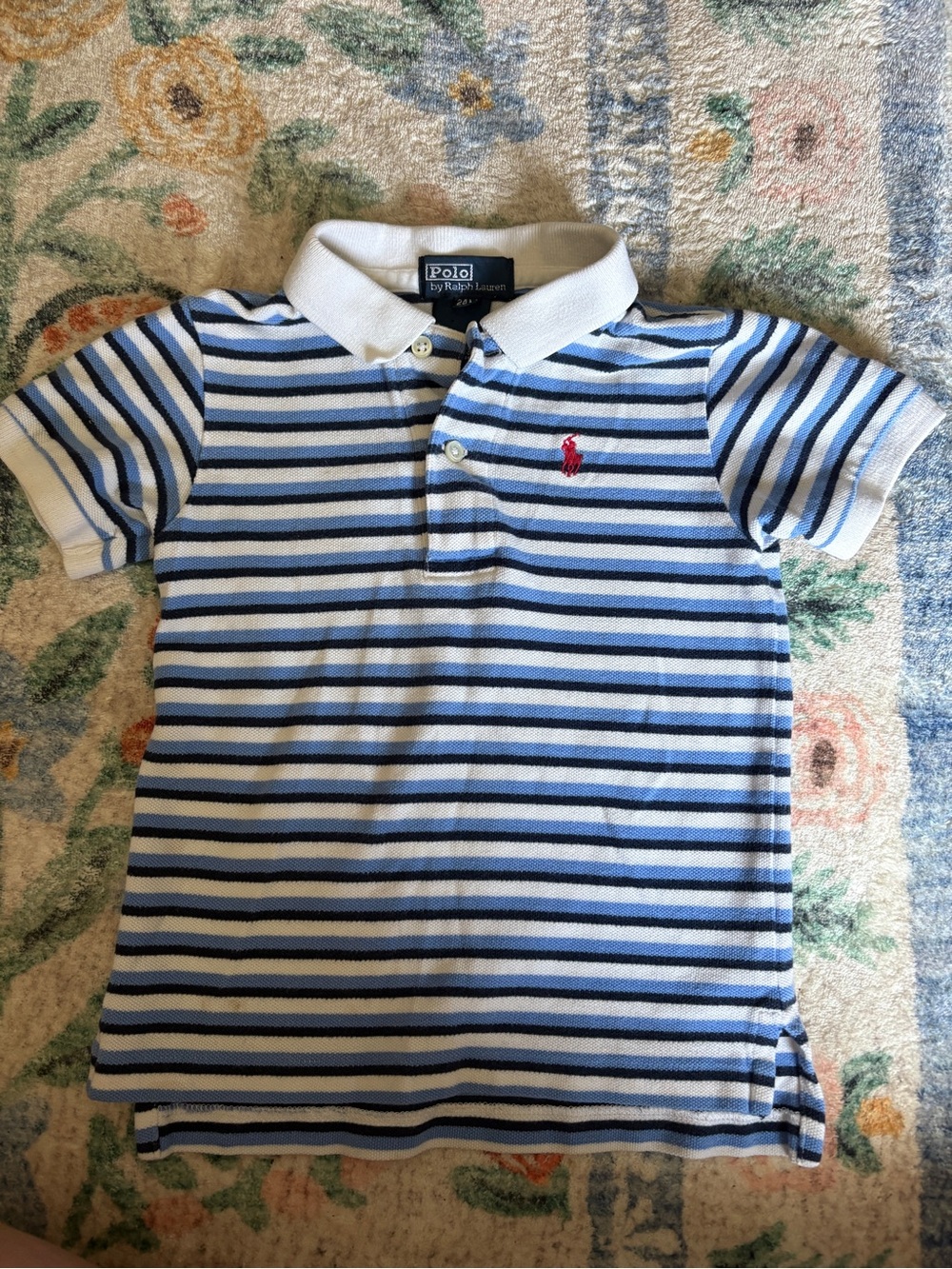 Polo by Ralph Lauren Blue, Navy & White Striped Kids Polo